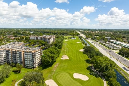 Aerial building view