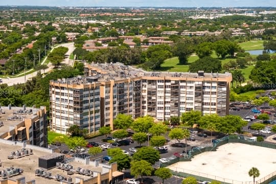 Aerial building view