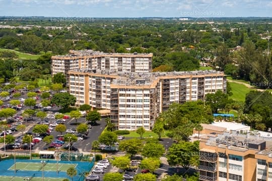 Aerial building view