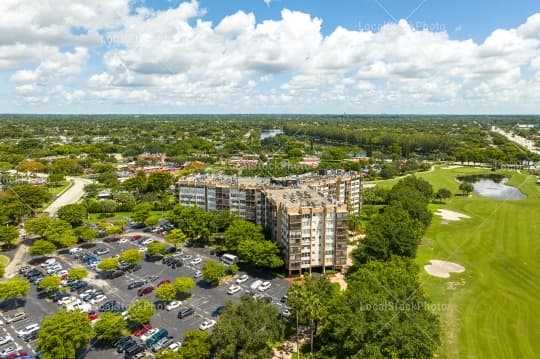 Aerial building view