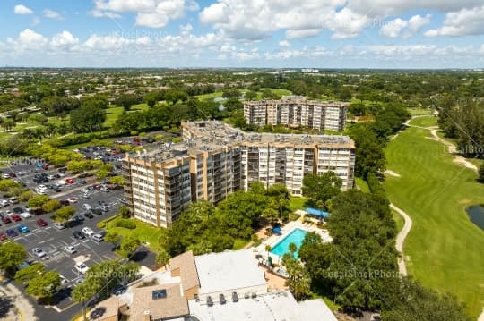 Aerial building view