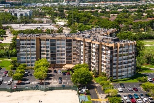 Aerial building view