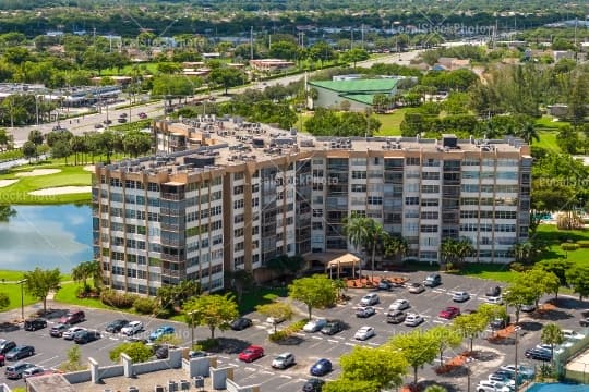 Aerial building view