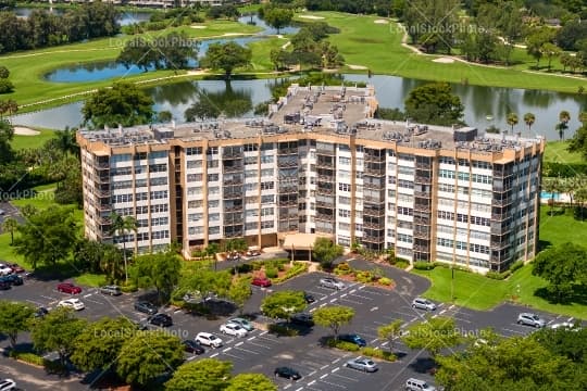 Aerial building view