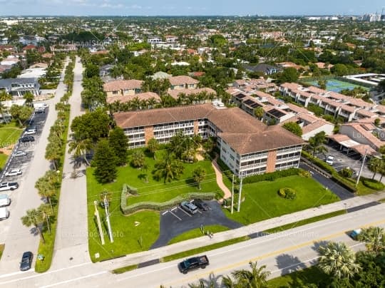 Aerial building view