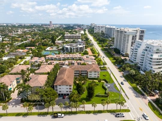 Aerial building view