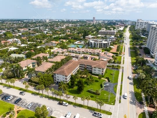 Aerial building view