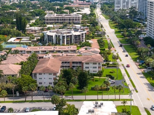 Aerial building view