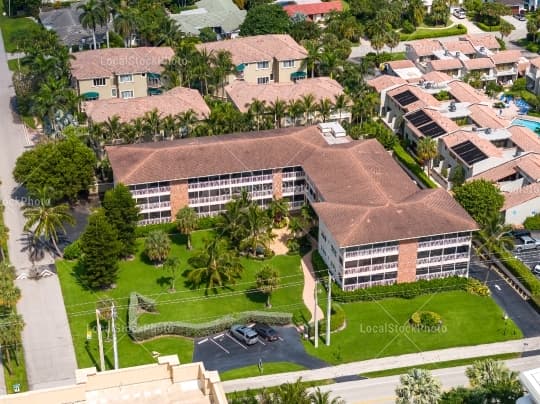 Aerial building view