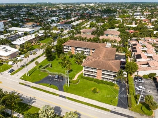 Aerial building view