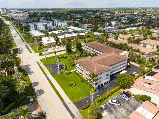 Aerial building view