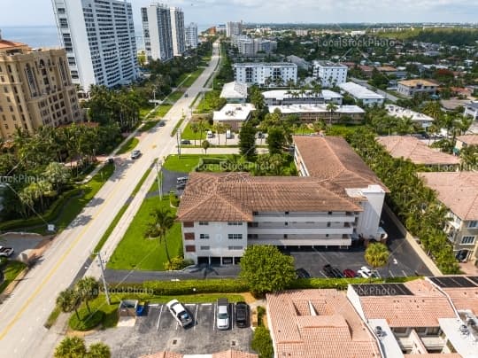 Aerial building view