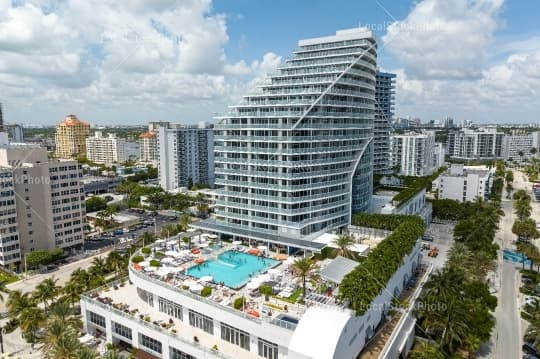 Aerial building view