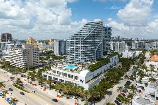 Aerial building view