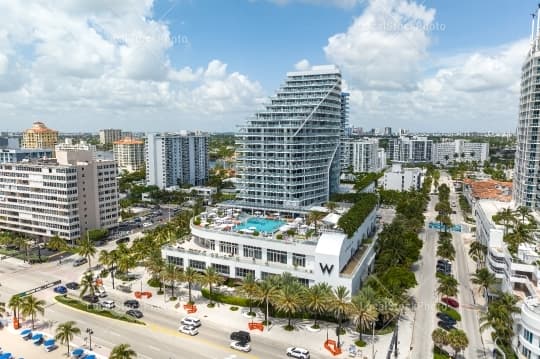 Aerial building view