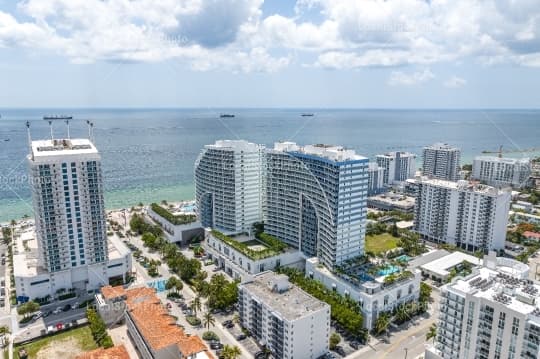 Aerial building view