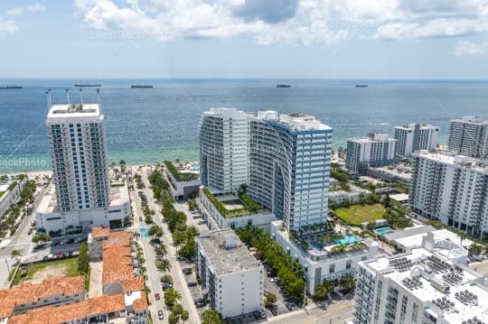 Aerial building view