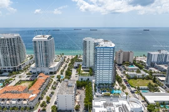 Aerial building view