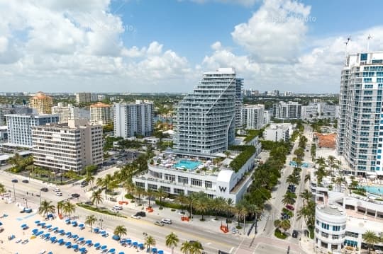 Aerial building view