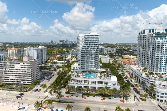 Aerial building view