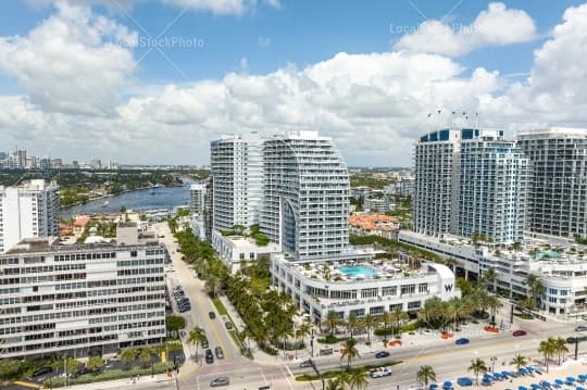 Aerial building view