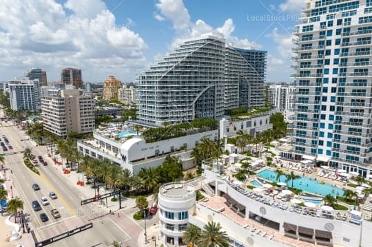 Aerial building view