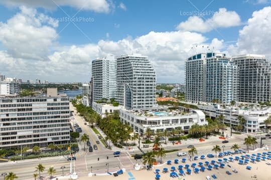 Aerial building view