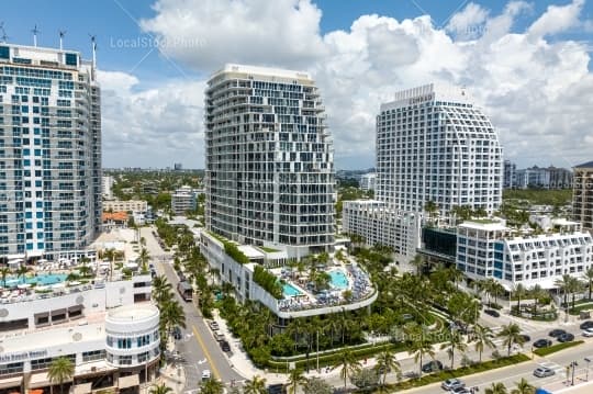 Aerial building view