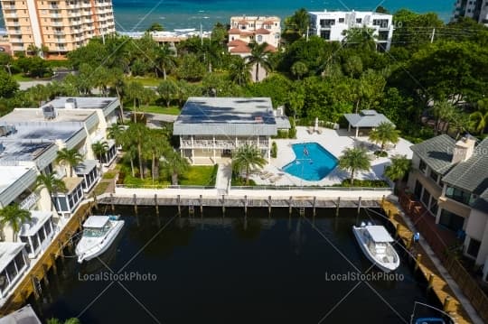 Aerial pool view