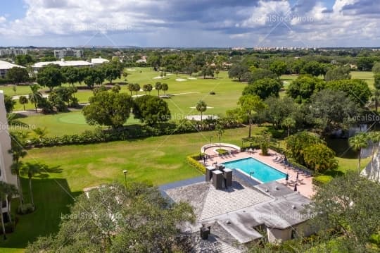 Aerial pool view