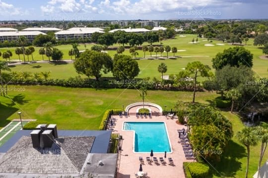 Aerial pool view