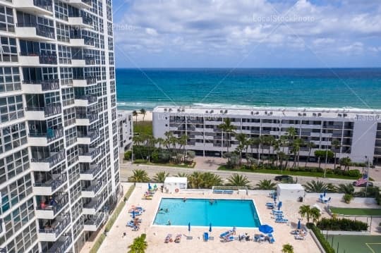 Aerial pool view