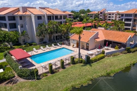 Pool Aerial view