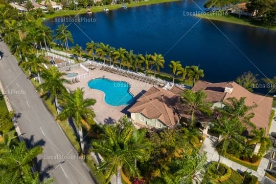 Pool aerial view