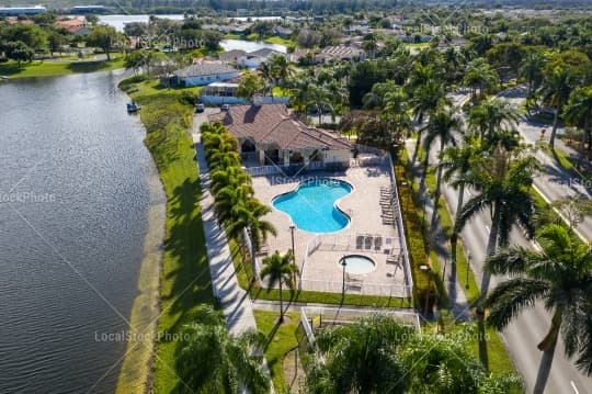 Pool aerial view