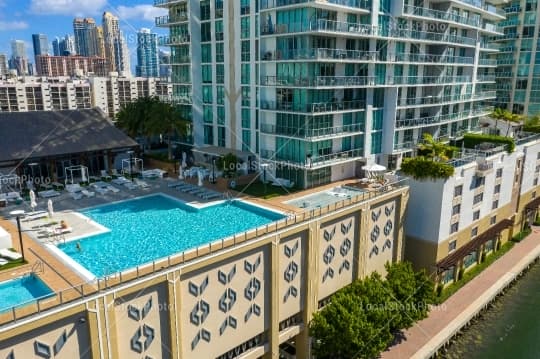 Pool aerial view