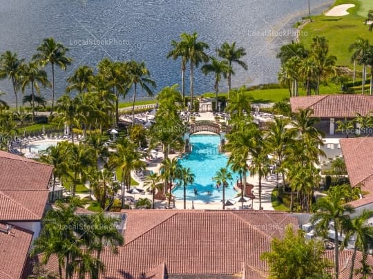 Pool aerial view