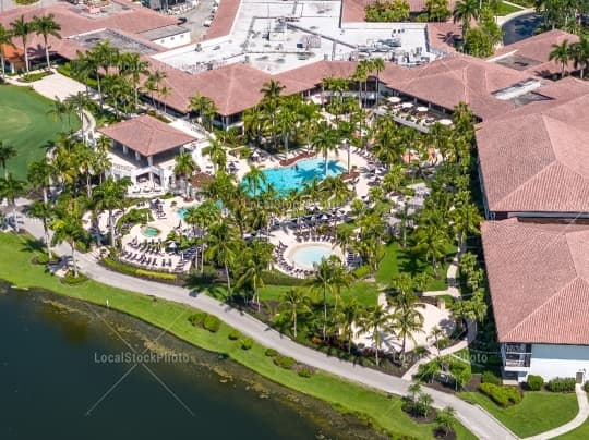 Pool aerial view