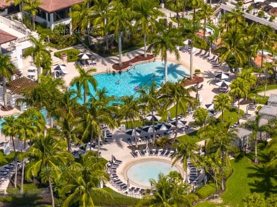 Pool aerial view