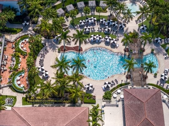 Pool aerial view