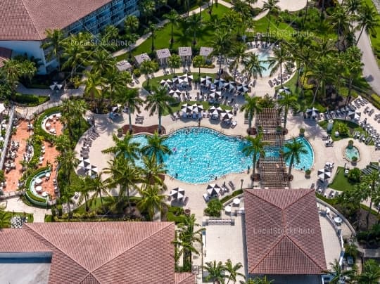 Pool aerial view